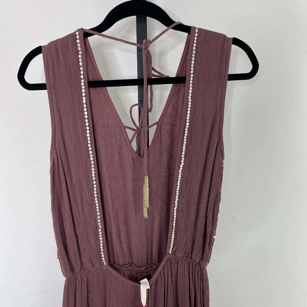 NWT RAGA Chocolate V-Neck Sequin Jumpsuit Various Sizes XS/S/M/L - Picture 6 of 16